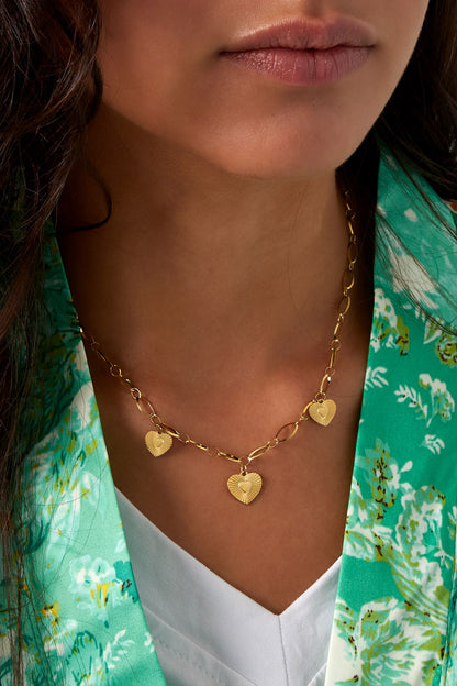 ketting drie hartjes coins