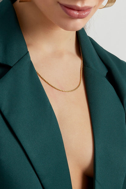 Ketting gedraaid dun - Goud kleur-2.0MM