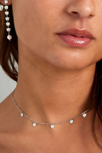 simpele ketting met hartjes hangers