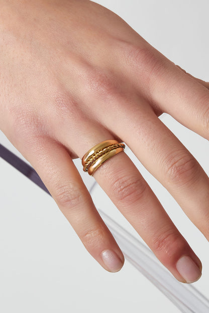 layered spiral ring