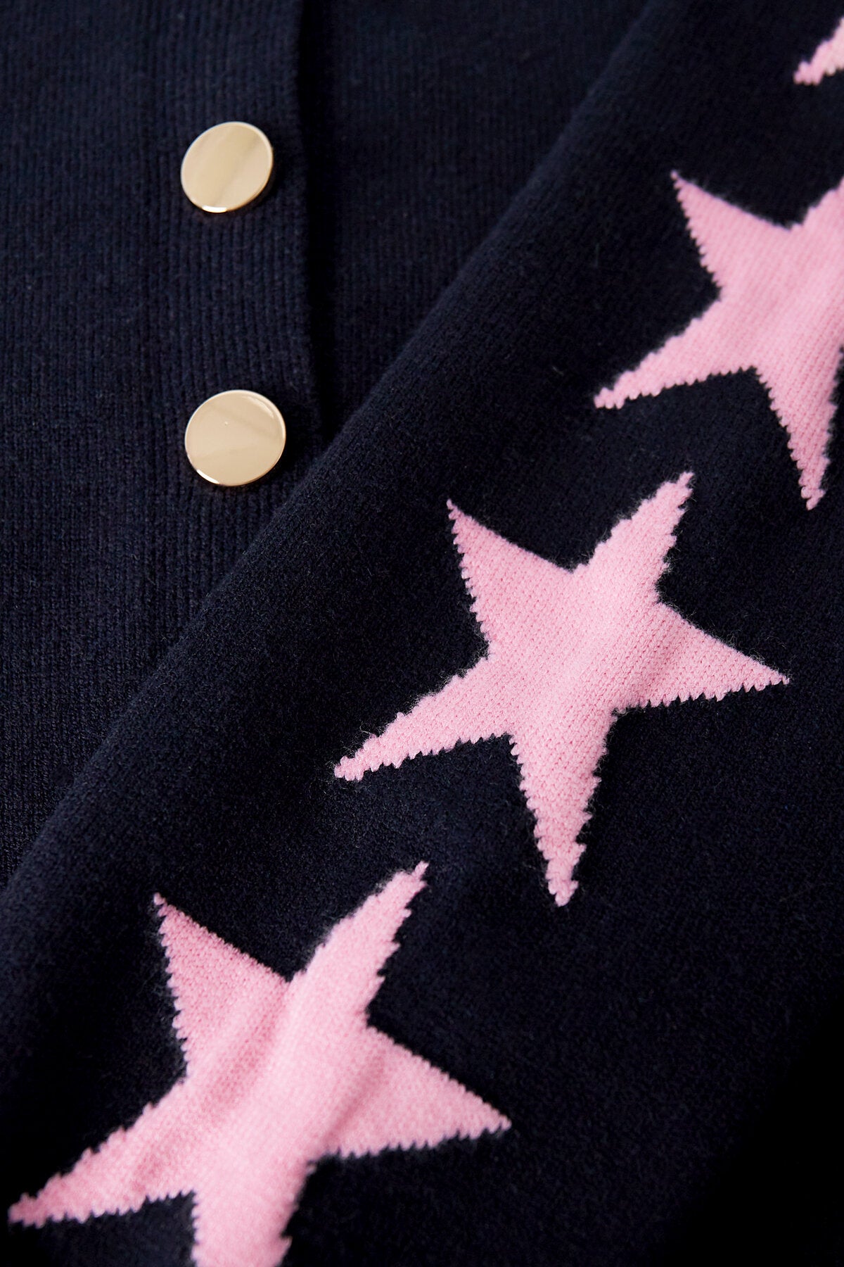 Viscose Gebreide Cardigan Vrouwen Kort Model Sterrenpatroon