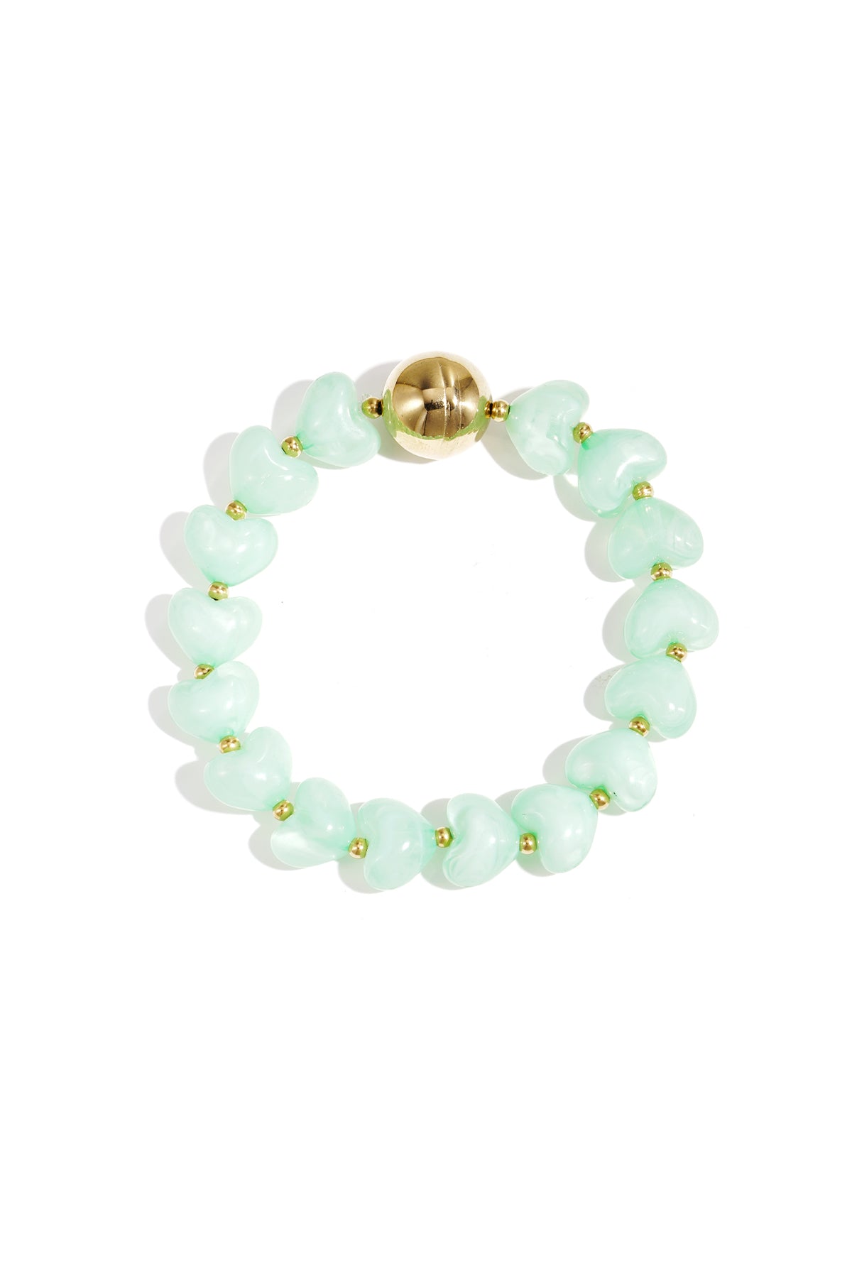 Armband met statement en hartvormige kralen