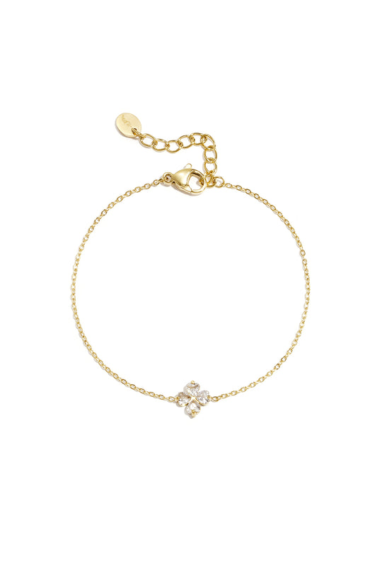Armband met belegde klaver