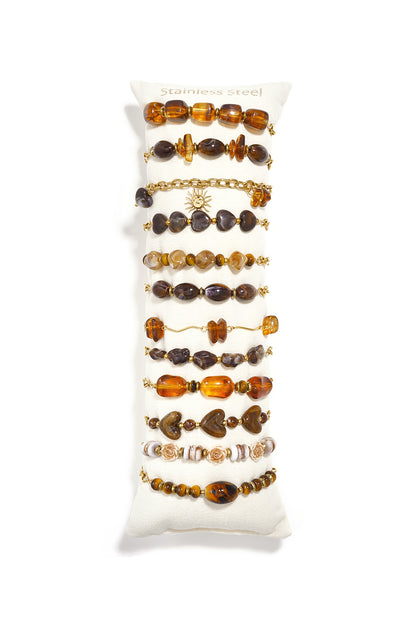 Acryl armbanden display set hartvormige eenvoudige, romantische armbanden serie voor dagelijks gebruik dames sieraden