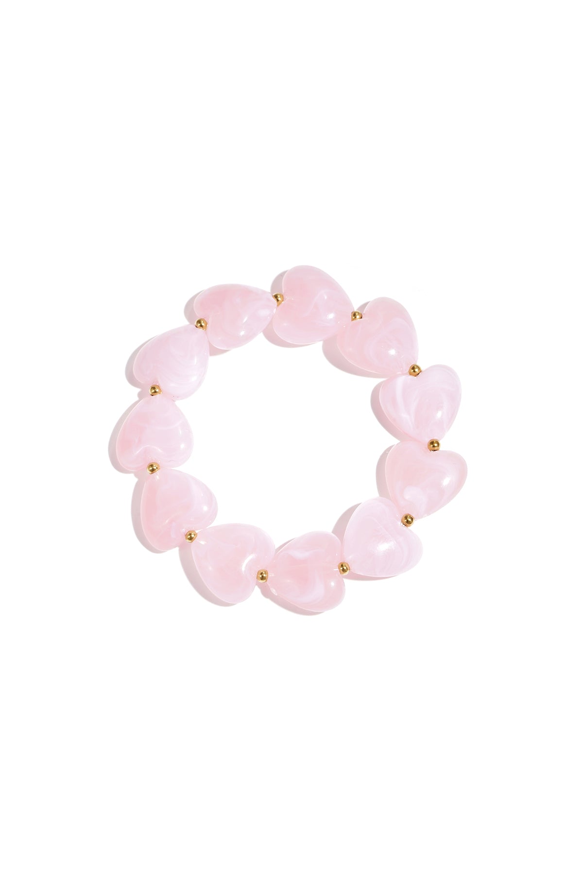 Armband met hartvormige kralen