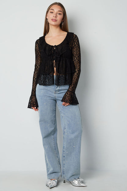 Elegant Woven Long Sleeve Tops for Spring/Summer