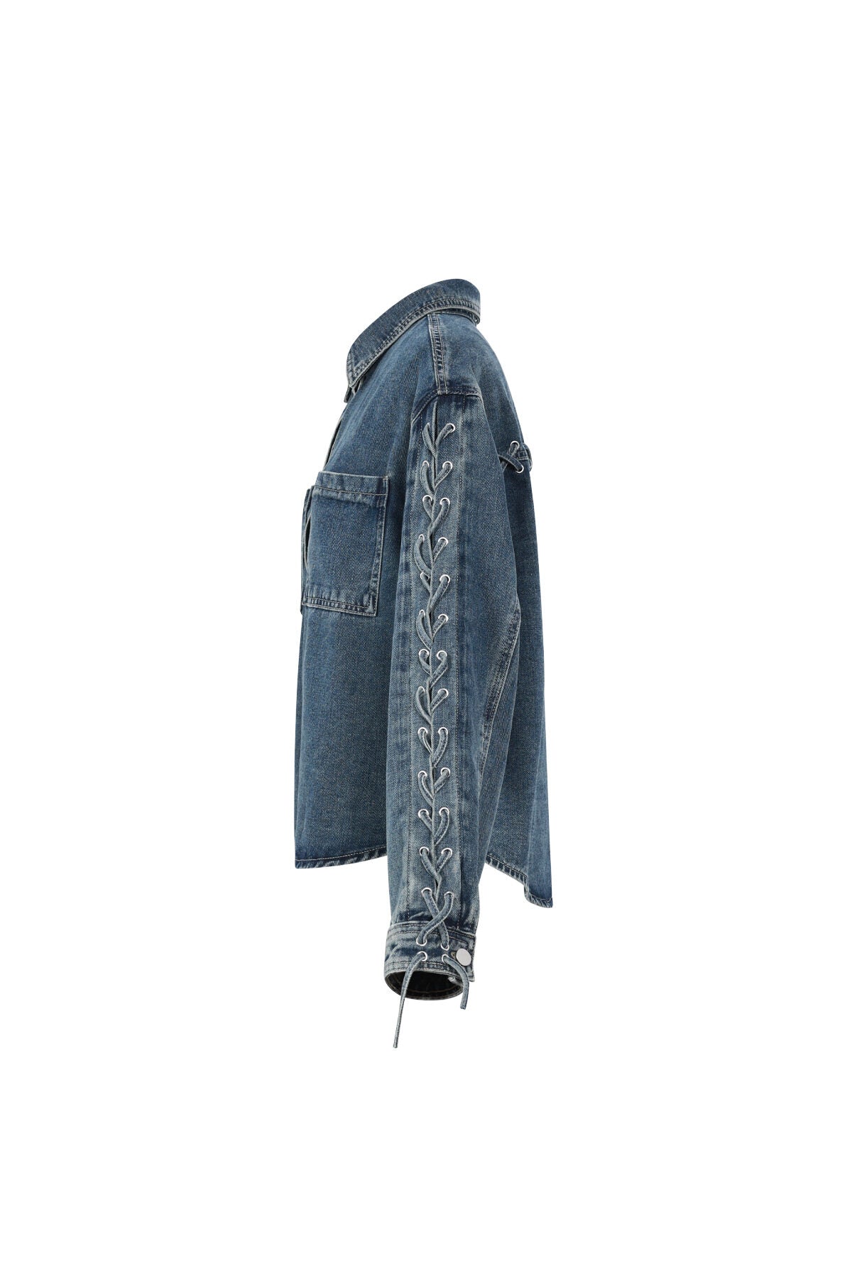 Geweven Katoen Vrouwen Jeansjack Casual Met Sluiting