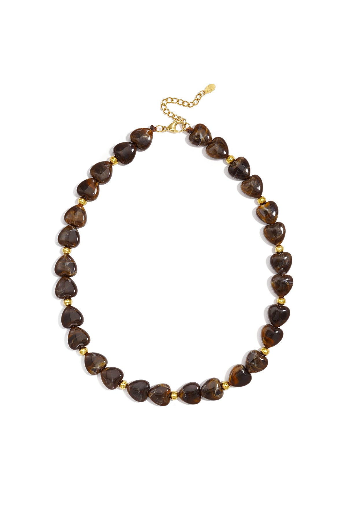Acryl kralenkettingen met hartje, casual, alledaagse, eenvoudige serie, dames sieraden