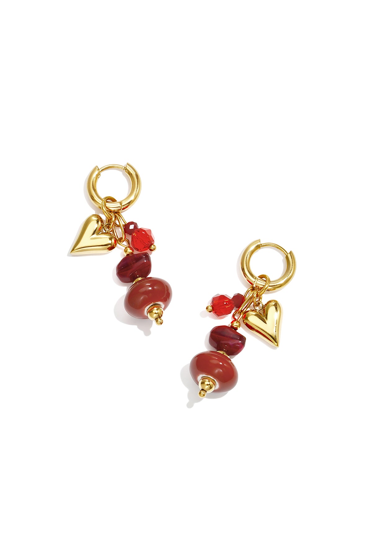 Oorbellen met roestvrijstalen kralen, Simple Daily serie, dames sieraden