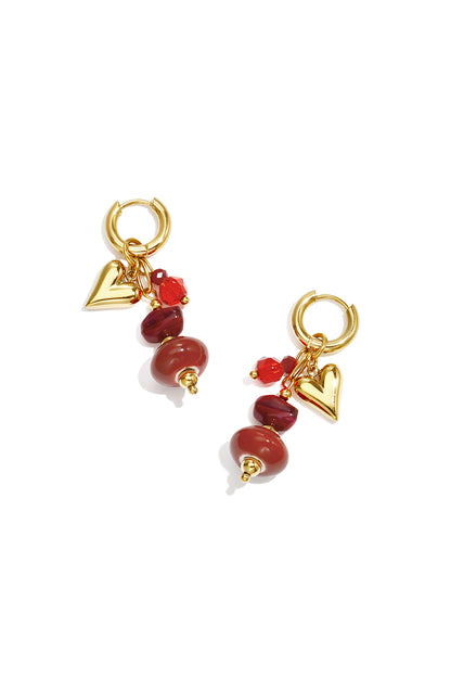 Oorbellen met roestvrijstalen kralen, Simple Daily serie, dames sieraden
