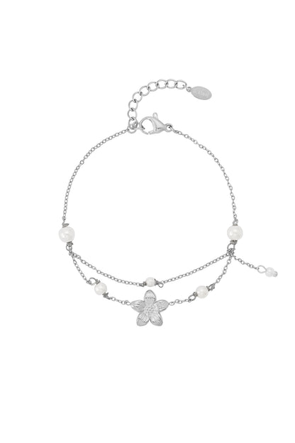 Dubbele moeite bloem armband
