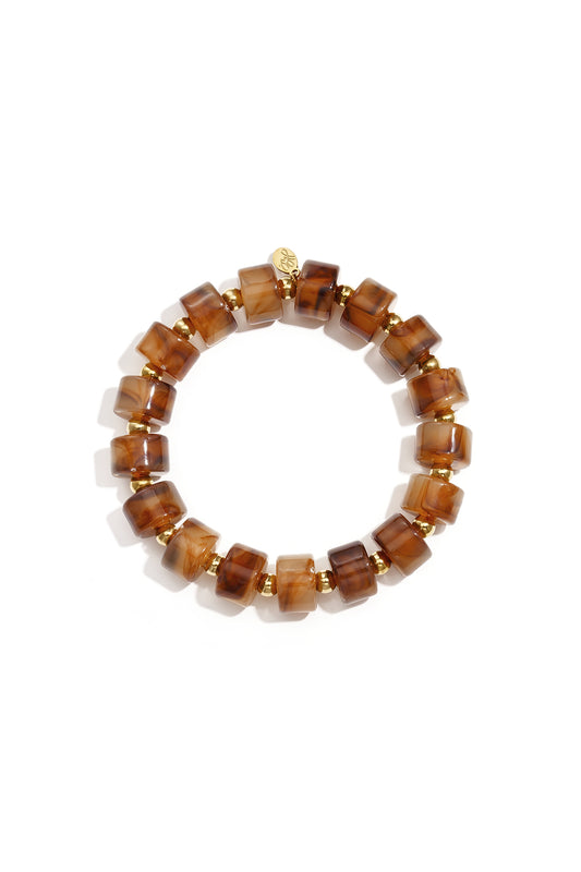 Armbanden van acryl met 14-karaats verguld goud, Daily Simple serie, damessieraden