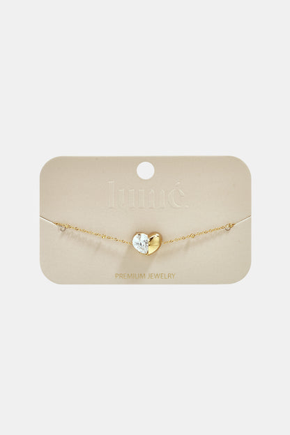 Roestvrijstalen bedelarmbanden met hartje, eenvoudige dagelijkse serie, dames sieraden
