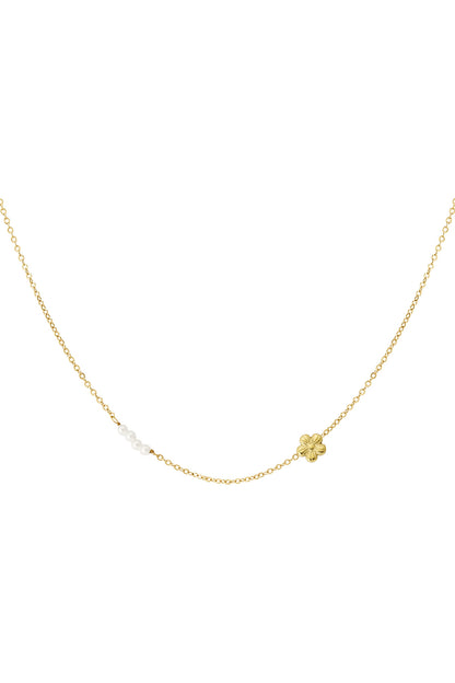 ketting bloem parel