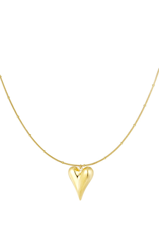 bolletjes ketting met iconische hart groot