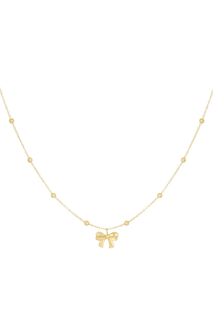 ketting met balletjes en strikje