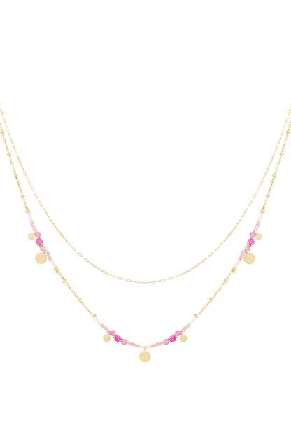 ketting pink charms