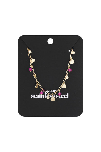 Full of love Necklace - Pink Gold