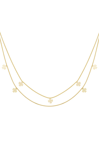 dubbele klaver ketting