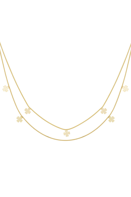 dubbele klaver ketting