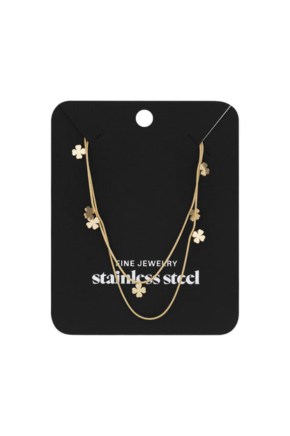 dubbele klaver ketting