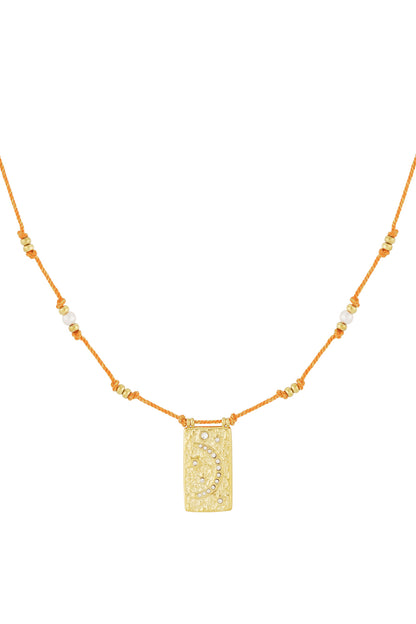 moony ketting - oranje &