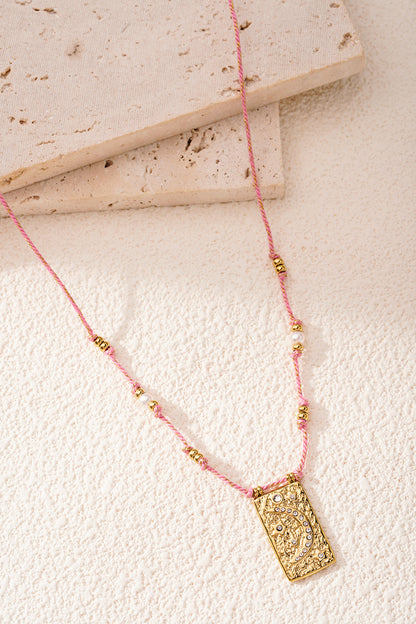 moony ketting - oranje &