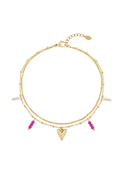double love enkel armbandje