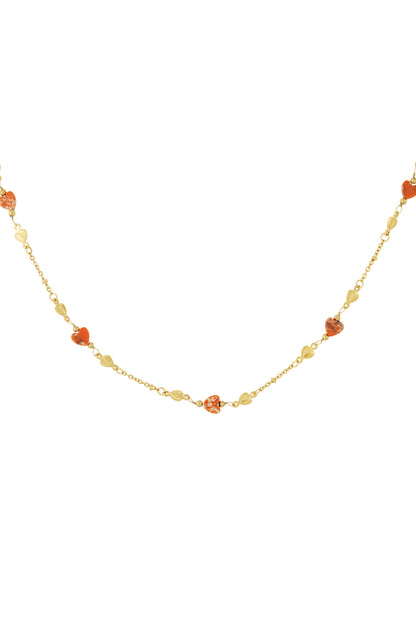 Omarm de liefde ketting - Groen en goudkleurig
