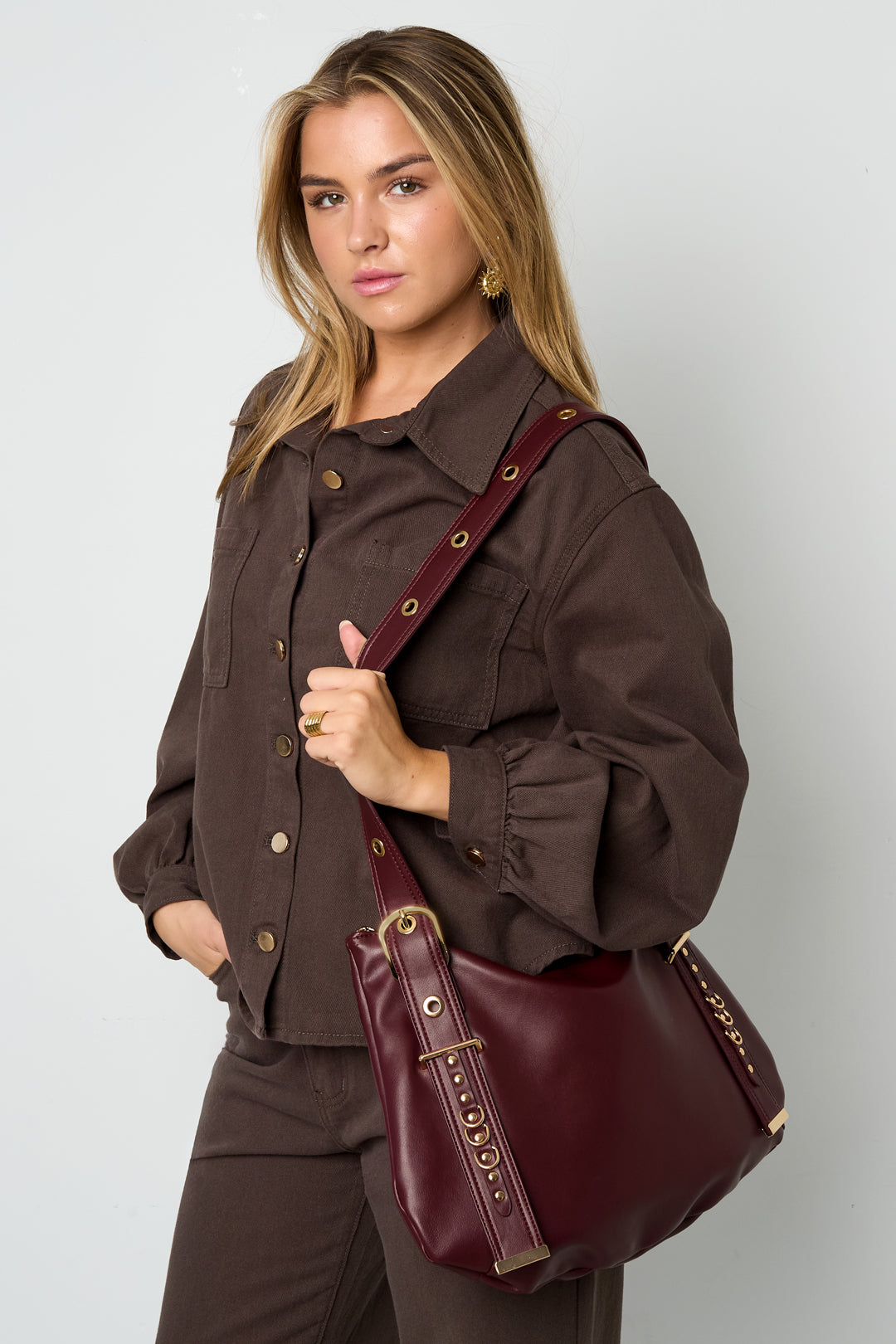 Schoudertassen Effen Kleur Casual PU Dagelijkse Accessoires