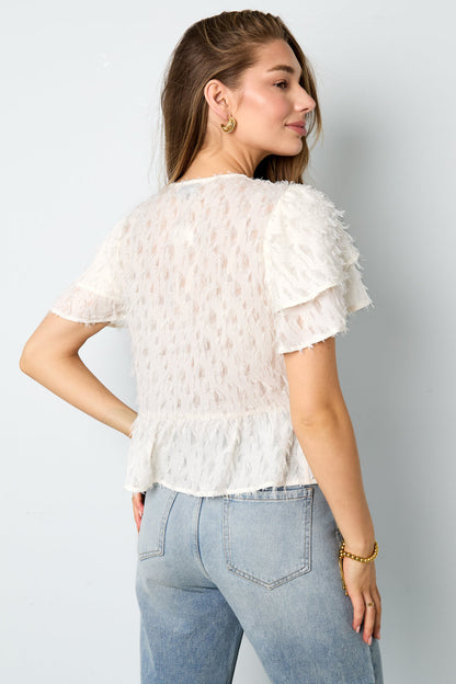 Elegant Tie-Up Short Sleeve Top for Spring/Summer