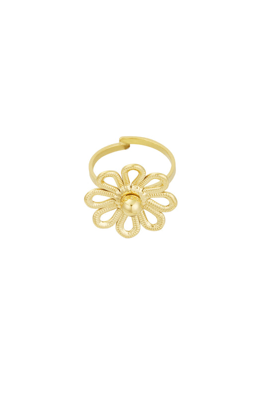 Ring happy flower - Goud kleur