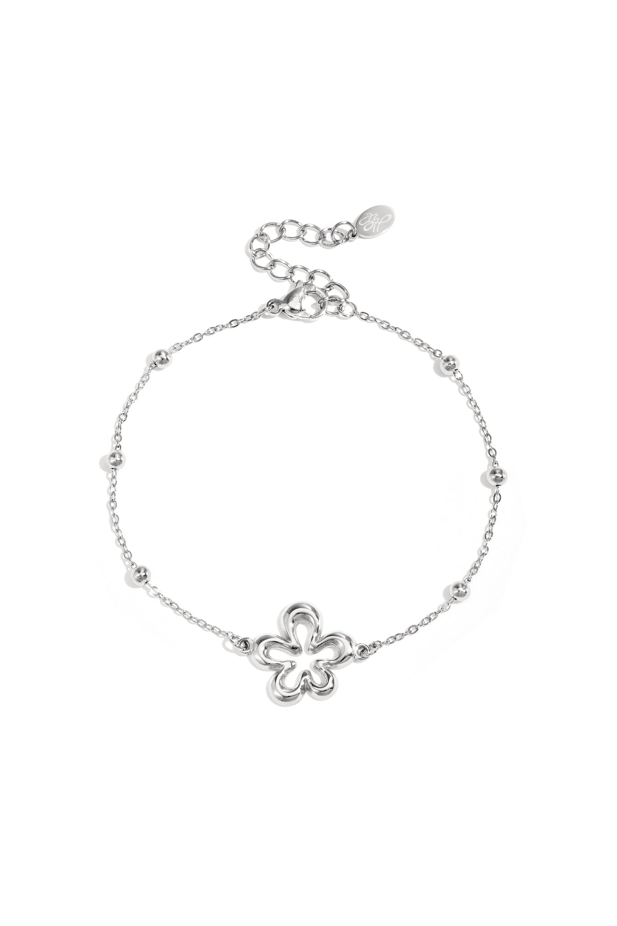 Armband met koraalvormige speelse bloemen in variërende maten