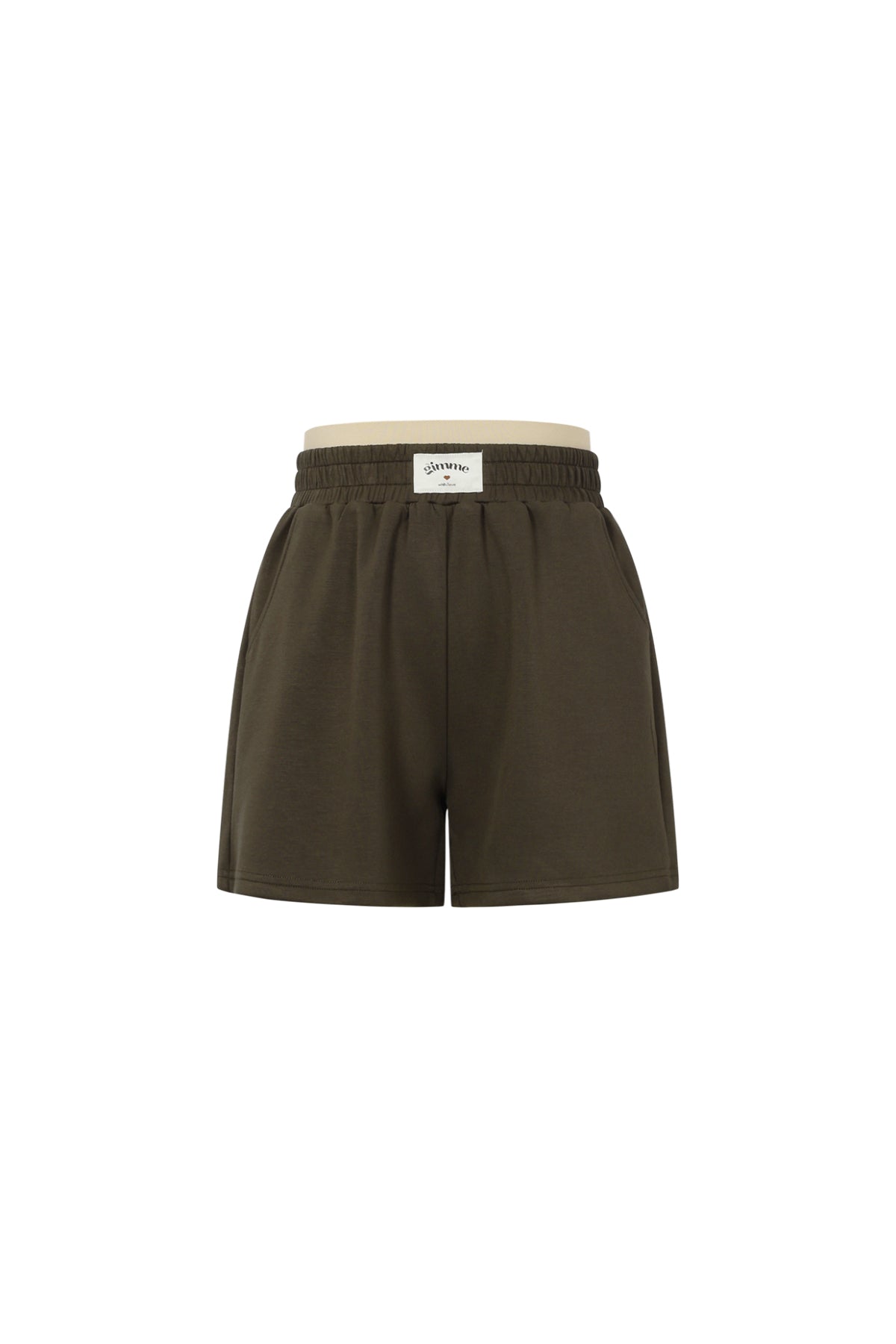 Gebreide Polyestervezel Vrouwen Casual Shorts Sporty Solide Kleur
