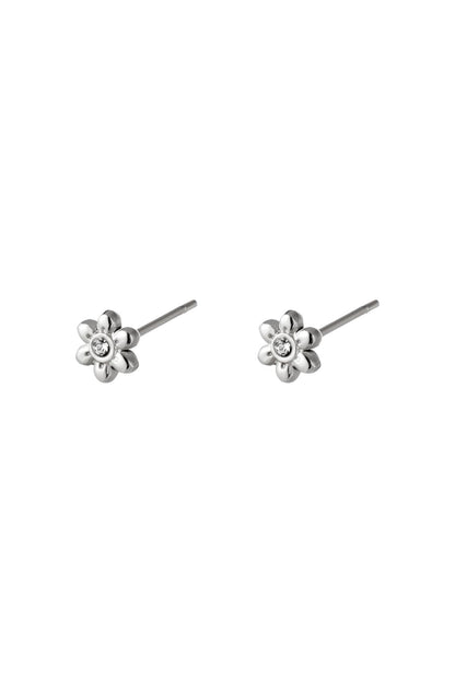 Roestvrijstalen oorsteker bloem Goud kleur Stainless Steel