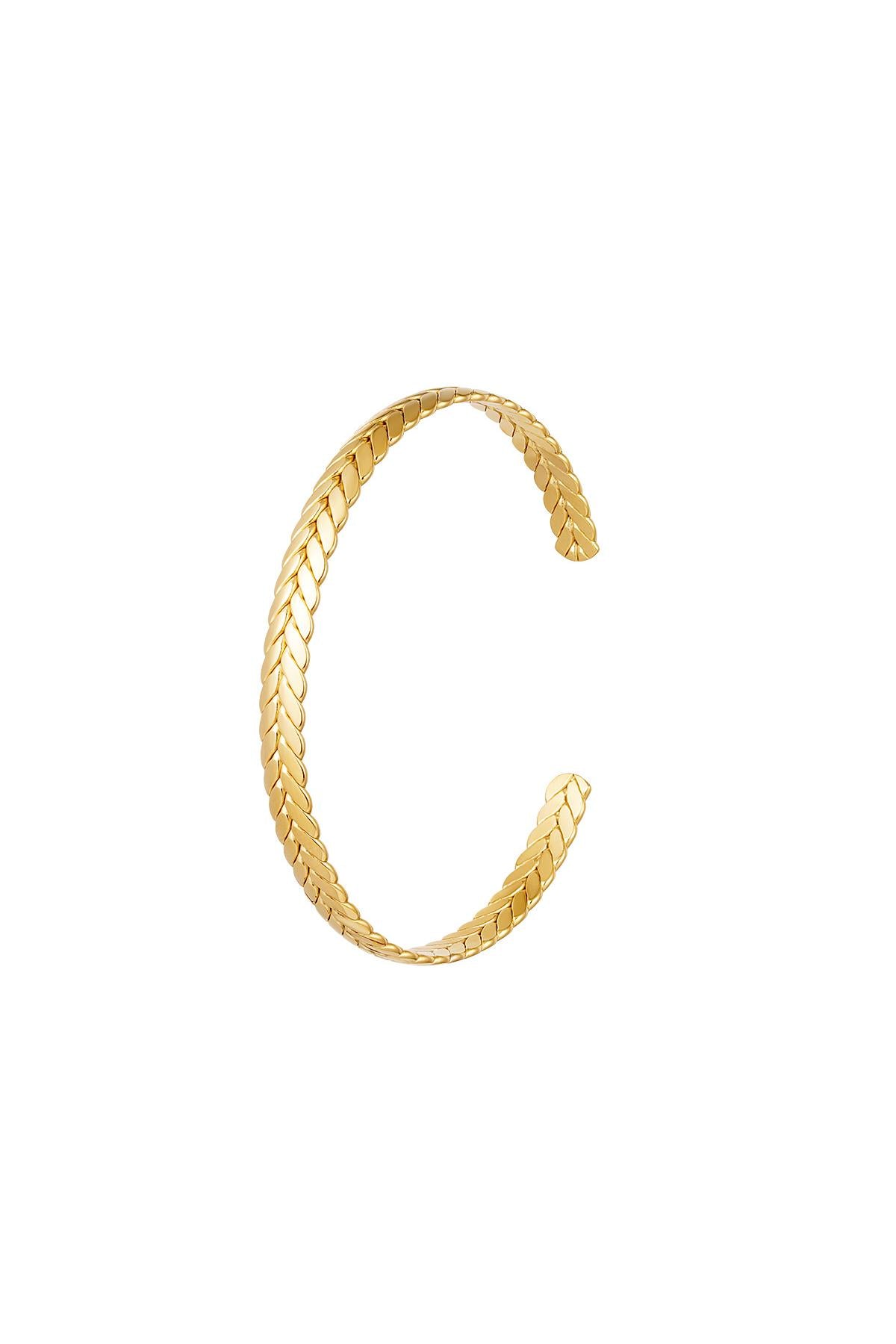 Roestvrij stalen armband laurier Zilver Stainless Steel