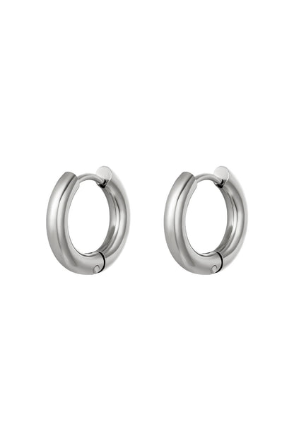 Basic creolen oorbellen - klein Goud kleur Stainless Steel
