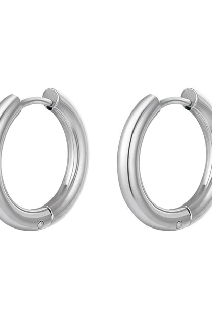 Creolen simpel XL Goud kleur Stainless Steel
