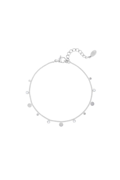 Armband simpel met strass details Goud kleur Stainless Steel