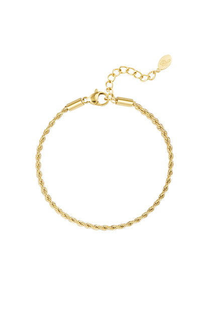Armband jasseron gedraaid smal - zilver-2.0MM