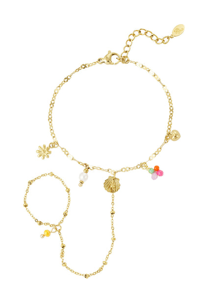 strand armband met bedels