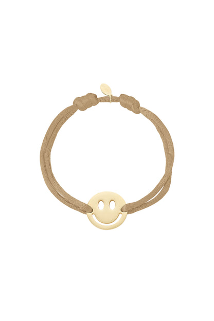 Satijnen armband met smiley