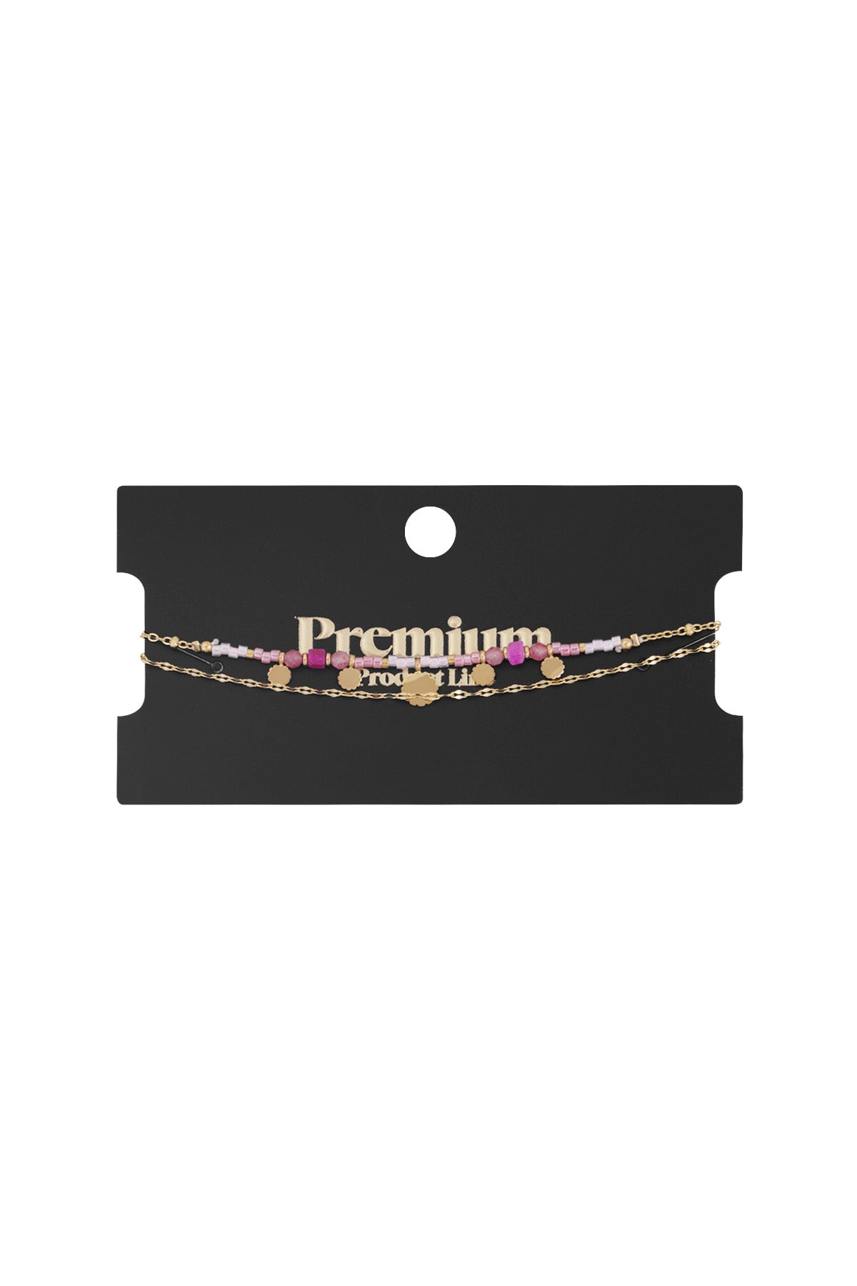 armband roze bedels