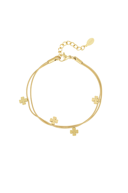 dubbele klaver armband