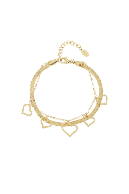 chunky heart armband