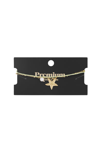armband zeester parel