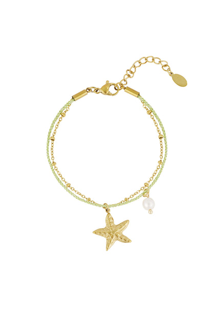 armband zeester parel