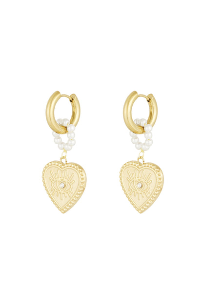 charming heart oorbellen