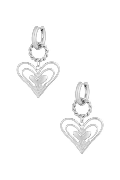 oorbellen what's love - Goud kleur kleurig