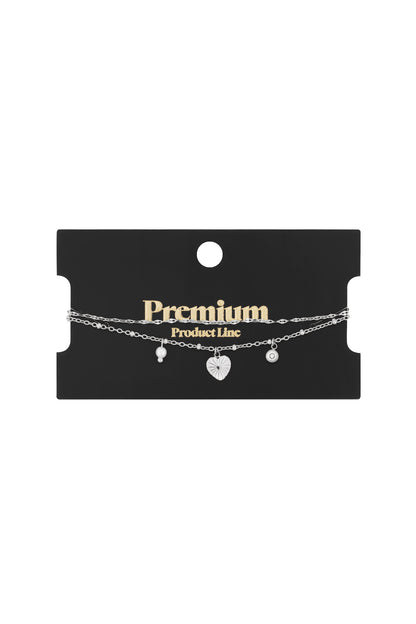 Love Love Love Armband - Zilverkleur
